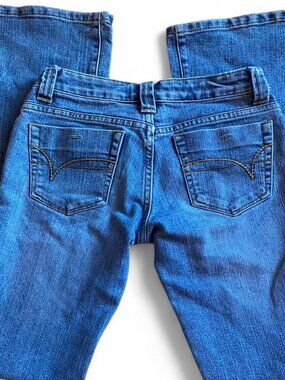 Wet Seal blue low rise flare jeans Size 00 y2k